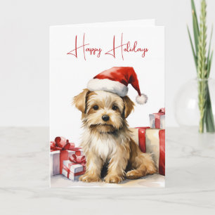 Kerstmis Shih-Tzu met vakantiegiften Kaart
