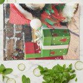 Kerstmis - Shih Tzu - Riley Theedoek (Gevouwen)