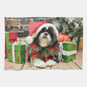 Kerstmis - Shih Tzu - Riley Theedoek