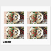 Kerstmis - Shih Tzu - Sophie Rechthoekige Sticker (Vel)