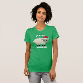 Kerstmis shirt Fleece (Feliz) Navidad met schapen (Voorkant volledig)