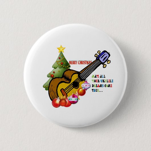 Kerstmis Shirt Ronde Button 5,7 Cm (Voorkant)