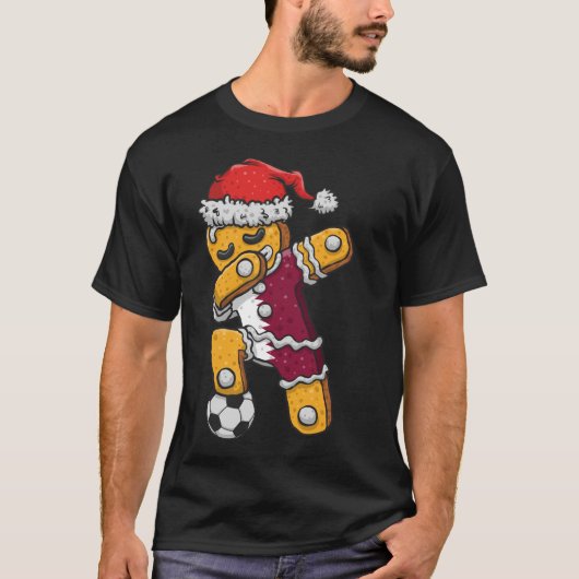 Kerstmis Shirt, Voetbal Jongen Jersey Dabbing T-shirt (Voorkant)