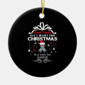 Kerstmis - Shirt voor bewustmaking op het gebied v Keramisch Ornament (Voorkant)