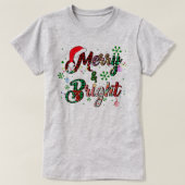 Kerstmis, Shirt, vrolijk en helder T-shirt (Design voorkant)