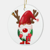 Kerstmis Shopping Gnome Keramisch Ornament (Links)