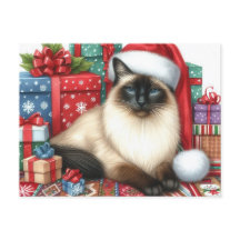 Kerstmis Siamese Kat Kerstvakantie 