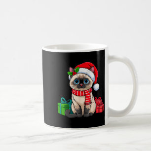 Kerstmis Siamese Kat Vakantie Kitten Kerstmannen V Koffiemok