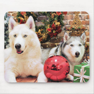 Kerstmis - Siberian Huskies - Bailey en Katya Muismat