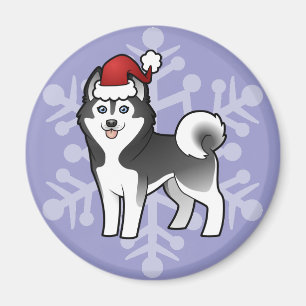 Kerstmis Siberian Husky / Alaskan Malamute Magneet