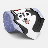 Kerstmis Siberian Husky / Alaskan Malamute Stropdas (Opgerold)