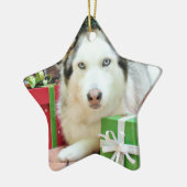 Kerstmis - Siberian Husky - Juliet Keramisch Ornament (Links)