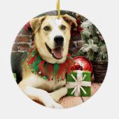 Kerstmis - Siberian Husky X - Harley Keramisch Ornament (Achterkant)