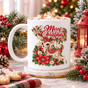 Kerstmis Sieraasrendier Koffiemok