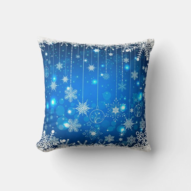 Kerstmis-Sierkussen/Snowflakes Kussen (Voorkant)