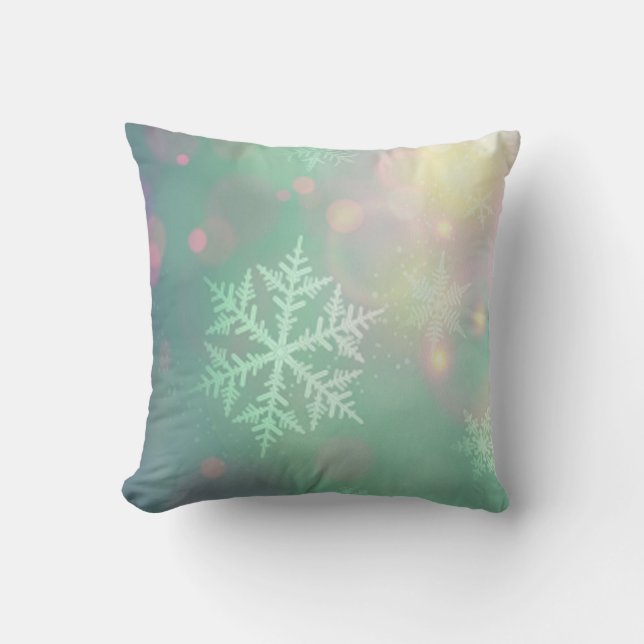 Kerstmis-Sierkussen/Snowflakes Kussen (Voorkant)