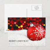 Kerstmis siert 3, VROLIJKE CHRSTMAS! Feestdagenkaart (Voorkant / Achterkant)