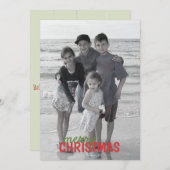 Kerstmis siert de Tweezijdige Kaart van de Foto (Voorkant / Achterkant)