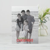 Kerstmis siert de Tweezijdige Kaart van de Foto (Staand voorkant)