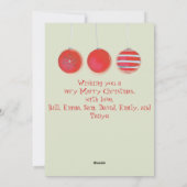 Kerstmis siert de Tweezijdige Kaart van de Foto (Achterkant)