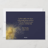 Kerstmis Silent Night Gold Holiday Card Feestdagenkaart (Achterkant)