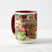Kerstmis - Silky Terrier - Haley Mok (Voorkant links)