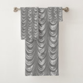 Kerstmis | Silve Ruched Satin Scallops Graphic Bad Handdoek (Insitu)
