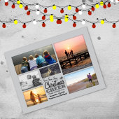 Kerstmis Silver Holiday Foto Briefkaart