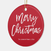 Kerstmis Simpele Rode Boomornament Keramisch Ornament (Links)