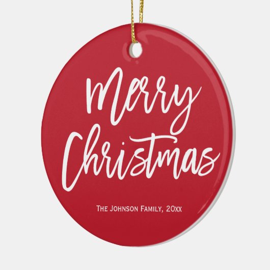 Kerstmis Simpele Rode Boomornament Keramisch Ornament (Links)