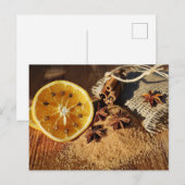 Kerstmis sinaasappel kaneel briefkaart (Voorkant / Achterkant)