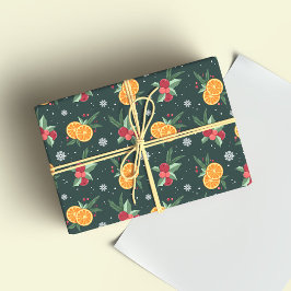 Kerstmis Sinaasappels Inpakpapier Cozy