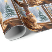 Kerstmis Sinaaspoes Cadeaupapier (Rol Hoek)
