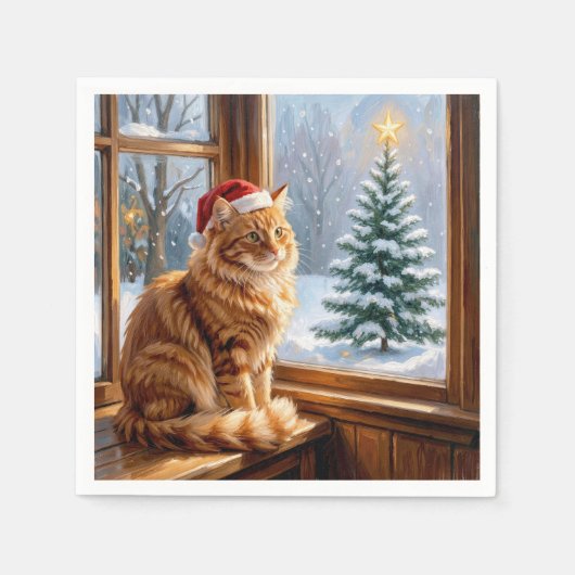Kerstmis Sinaaspoes Servet (Voorkant)