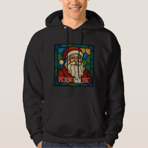 Kerstmis Sint Art Deco Gebrandschilderd Glas Hoodie
