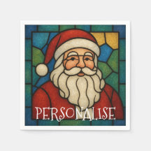 Kerstmis Sint Art Deco Gebrandschilderd Glas