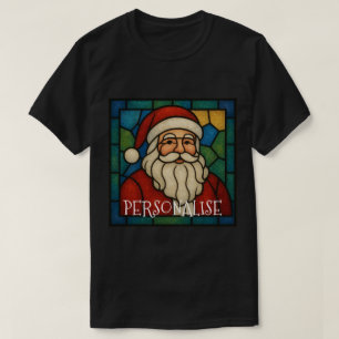 Kerstmis Sint Art Deco Gebrandschilderd Glas T-shirt