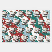 Kerstmis Sint Bernard en Berner Berghond Inpakpapier Vel (Voorkant)