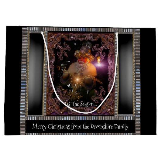 Kerstmis Sint Nicholas Victoriaans Kerstmis Groot Cadeauzakje (Achterkant)