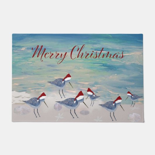 Kerstmis Sint strandlopers kustdeurmat Deurmat (Voorkant)