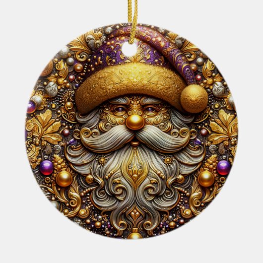 KERSTMIS ~ Sinterklaas 19e eeuw ~ Keramisch Ornament (Voorkant)