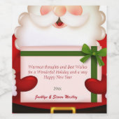 Kerstmis, Sinterklaas, Aangepast Wijn Etiket (Enkel label)