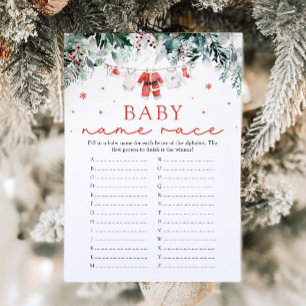 Kerstmis Sinterklaas Baby Naam Race Baby Shower Sp Kaart