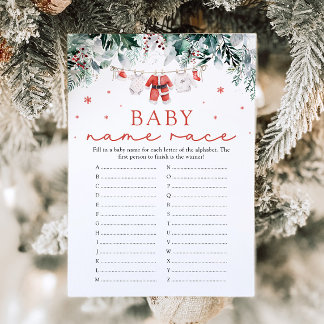 Kerstmis Sinterklaas Baby Naam Race Baby Shower Sp Kaart