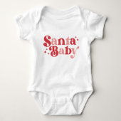 Kerstmis Sinterklaas Baby Schattig Moderne Typogra Romper (Voorkant)
