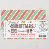 Kerstmis Sinterklaas Cadeaubon Template voor kinde Kaart (Voorkant / Achterkant)