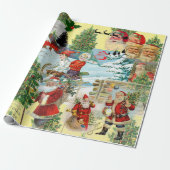 KERSTMIS Sinterklaas COLLAGE Cadeaupapier (Uitgerold)