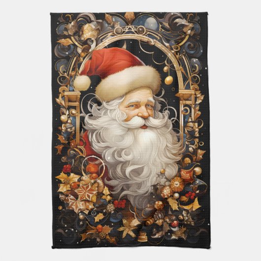 Kerstmis Sinterklaas Decoraties Volle Gezicht Theedoek (Verticaal)