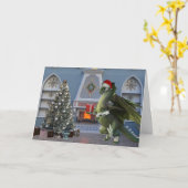 Kerstmis Sinterklaas Draak Boom Open Haard Scène K Kaart (Gele Bloem)