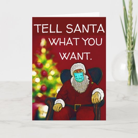 KERSTMIS SINTERKLAAS DRAGEN MASKER COVID-19 KAART (Voorkant)